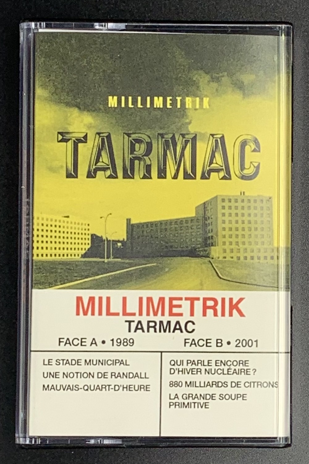 Cassette | Bande sonore du livre audio Tarmac de Nicolas Dickner | Millimetrik